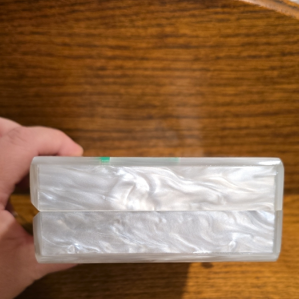 Sam Edelman White Floral Acrylic Clutch - Picture 13 of 14